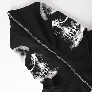 Sweat à capuche surdimensionné pour homme en coton 100% avec fermeture éclair, imprimé sur mesure OEM - Style streetwear - Product Image 3