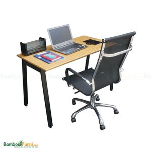 โต๊ะทำงานไม้ไผ่ขาเหล็กสำเร็จรูป AtonBamboo ขนาด 120x60 ซม. สำหรับใช้ในบ้านและสำนักงาน - Product Image 4