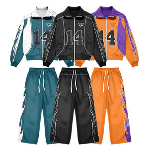 Conjunto Deportivo de Invierno para Hombre, Estilo Hip Hop, Resistente al Viento, Transpirable, con Cierre Elástico, Dos Piezas - Product Image 1