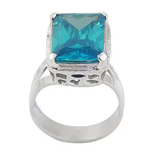 แหวนเงินแท้ 925 ประดับพลอยสีน้ำเงิน ปรับขนาดได้ สำหรับผู้หญิง ชุบทอง 18K เครื่องประดับค็อกเทล ดีไซน์ฝังประดับทันสมัย - Product Image 2