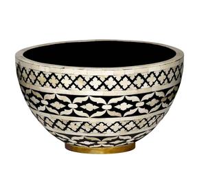 Ensaladera de Madera con Incrustaciones de Hueso Estilo Europeo Hecha a Mano, Color Personalizado, Decoración del Hogar, para Bodas y Fiestas, Tazón para Chocolate - Product Image 1