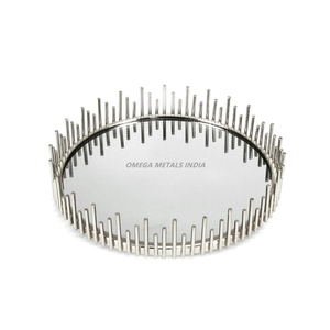 Plateau de service octogonal en or élégant avec base en miroir, parfait pour présenter des bougies et des objets décoratifs avec style - Product Image 2