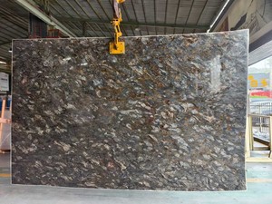 Brazil sang trọng đá thiết kế hiện đại bạc đen bạch kim metalicus <span class=keywords><strong>Granite</strong></span> slab đánh bóng bề mặt cho biệt thự - Product Image 2