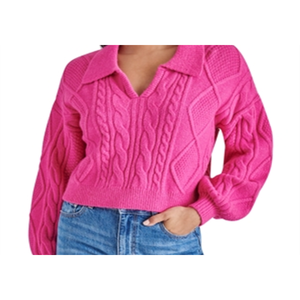 เสื้อสเวตเตอร์ถักไหมพรมสำหรับผู้หญิง Steve Madden ไซส์ XS ฟรีไซส์ ระบายอากาศได้ดี สวมใส่สบาย พร้อมลายพิมพ์แจ็คการ์ด เหมาะสำหรับฤดูใบไม้ร่วงและฤดูหนาว - Product Image 2