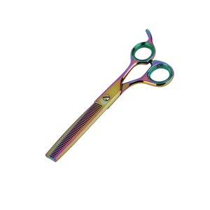 Tijeras Profesionales de Acero Inoxidable Ligeras con Punta Afilada Negra y Roja para Peluquería, Corte y Entresacado de Cabello - Product Image 4