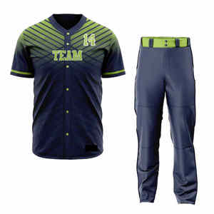 Uniforme de baseball unisexe fabriqué par des professionnels, 100% coton, durable, anti-rides, respirant, couleur personnalisée, logo personnalisé - Product Image 1