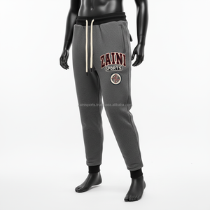 Premium 320 GSM lourd polaire pantalon de survêtement doux coton tissu chaud décontracté pantalon de survêtement Logo personnalisé broderie lavé pantalons pour hommes - Product Image 1