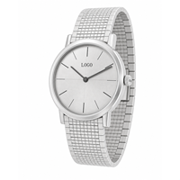 Montre pour femme OEM de haute qualité, design simple, boîtier en acier inoxydable 316L, design blanc, mouvement à quartz japonais, marque personnalisable, 196