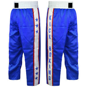 Pantalon de kickboxing personnalisé en satin polyester, ceinture blanche, bandes latérales rouges, coupe confortable, entraînement toutes saisons, marque personnalisée - Product Image 2