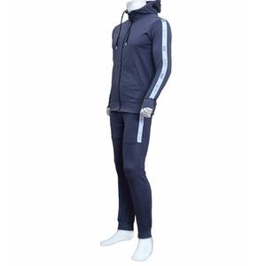 2024 Latest New Fashion <b>Men</b> Polyester 2 Piece Set Zip Hooded Polyester Reflective Tracksuit - Product Image 5