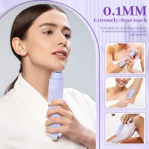 Depiladora Eléctrica 2 en 1 Recargable por USB C para Mujer, Depiladora Íntima Impermeable para Rostro, Brazos y Cuerpo - Product Image 5
