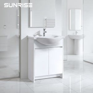 <span class=keywords><strong>Meuble</strong></span> de salle de bain suspendu avec lavabo et rangement intégré - Product Image 5