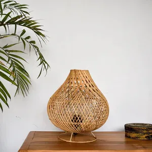 Handcrafted natural rattat tambora lampshade gift for many occasion housewarmings wedding birthdays Valentine made in Viet Nam