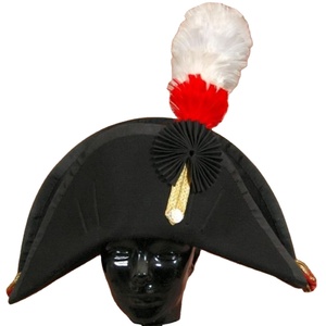 This vintage-style collectible item is a of a French Napoleonic era office bicorne hat 1790s British bicorn ha - Product Image 1