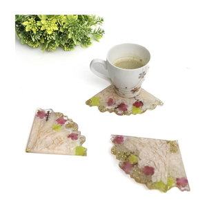 Posavasos de resina epoxi de combinación de 2 colores, el mejor posavasos de resina pulido de buena calidad, el mejor fabricante - Product Image 1