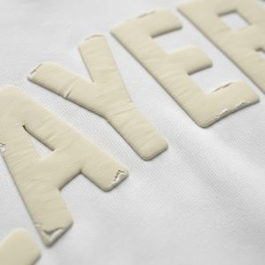 เสื้อฮู้ดดี้สตรีทแวร์ทรงโอเวอร์ไซส์ ผ้าคอตตอนฟลีซ 500gsm ล้างแบบวินเทจ พิมพ์ลายนูน 3 มิติ พร้อมตราสัญลักษณ์ ผลิตโดยผู้ผลิตเสื้อผ้า - Product Image 4