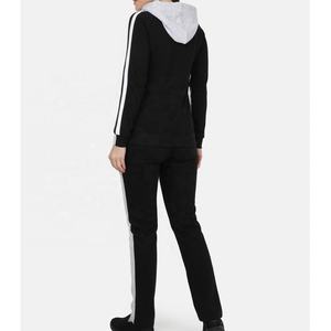 Survêtements pour femmes d'usine, logo personnalisé, survêtement uni, ensemble sweat-shirt, ensemble short 2 pièces, vêtements bon marché pour femmes, fermeture éclair intégrale - Product Image 6