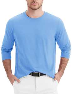 T-shirts à la mode pour hommes logo personnalisé vente en gros de t-shirts une pièce t-shirts en coton pour hommes t-shirts à manches longues pour hommes - Product Image 2