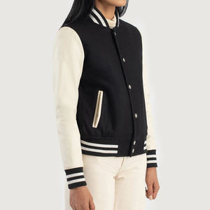 Chaqueta Universitaria para Mujer a Precio Económico con Logotipo Personalizado, Último Diseño de Ropa Urbana, Cómoda de Usar, Chaquetas Universitarias para Damas - Product Image 4