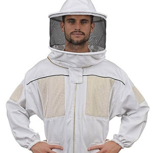 OEM Service High Quality Fashion Polyester -Tex Bee Keeping <b>Suit</b> Zipper Closure Wholesale Best Beekeeper <b>Jacket</b> <b>White</b> Sale - Product Image 2