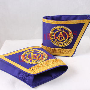 Haute qualité maçonnique artisanat provincial manchettes gantelets personnalisé à la main broderie maçonnique Regalia manchettes - Product Image 3