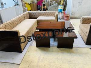 Juego de Sofás de Madera de Teca de Alto Brillo Estilo Victoriano, Exportaciones DST, Muebles de Lujo Hechos a Mano para Sala de Estar, Tamaño Personalizado, Moderno y Profesional - Product Image 3