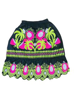 Ropa DE LA ISLA DEL Pacífico personalizada Mumu nuevo vestido para niñas polinesio Hawaiano Samoa Club Vestido de manga elástica para niños falda completa - Product Image 4