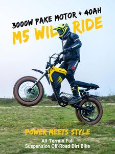 M5/MAX bici elettrica per adulti/adolescenti, motore di picco 2000W/2500W, 37.5/32 MPH, 48V/52V, 20AH-40AH doppia batteria Ebike - Product Image 2