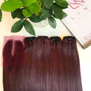 Extensiones de cabello humano crudo 100% sedoso de estilo superior Proveedor de cabello vietnamita crudo de alta calidad Paquete de ondas de entrega de DHL - Product Image 1