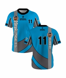 Camiseta de Béisbol al Por Mayor OPERAL SPORTS, con Logotipo Personalizado Impreso por Transferencia de Calor, Cuello Redondo, Poliéster, Transpirable, Manga Corta, Unisex - Product Image 1