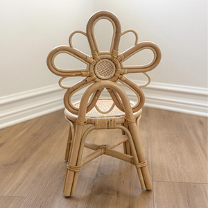 Silla de ratán de flores para bebés y niños Diseño moderno hecho a mano con caña natural - Product Image 4
