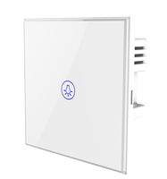 Interruptor Táctil Inalámbrico de Vidrio de 2 Canales Fox Domotics Tuya con Conectividad NFC, Certificación CE, Automatización del Hogar Inteligente