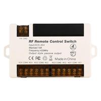 Télécommande sans fil 433MHz DC5-30V AC90-250V 4 CH RF relais récepteur et émetteur pour contrôle universel de porte de garage