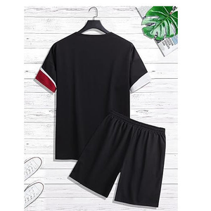 Vêtements hommes chemise et short ensemble 2 pièces hommes ensemble de vêtements de sport pour hommes ensembles deux pièces Sport Fitness course à pied - Product Image 5