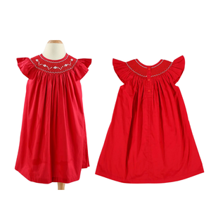 Robe décontractée à manches courtes pour filles paillettes ODM OEM robe Prince pour enfants robe de bébé pour la fête de Noël fleur smockée produit chaud pour enfants - Product Image 5