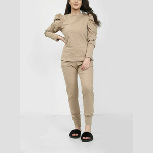 Ensemble de survêtement pour femme en coton 100% fabriqué au Pakistan, logo streetwear, qualité best-seller, 2 pièces, dernier design, fabricant pakistanais - Product Image 1