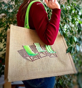 ถุงปอกระเจาพิมพ์ลายแบบกำหนดเองพร้อมที่จับงานแฮนด์เมดใช้งานประจำวันกระเป๋ากระสอบผ้าใบธรรมชาติคุณภาพดีเยี่ยมใช้ช้อปปิ้ง - Product Image 6