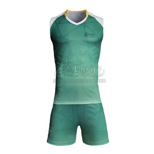 Vêtements de sport d'extérieur en polyester de haute qualité avec impression de logo personnalisée, uniforme de volley-ball - Product Image 2