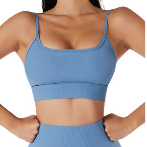 สปอร์ตบราน้ำหนักเบาสำหรับผู้หญิงสปอร์ตบราออกกำลังกายลายพื้นสไตล์เรียบง่าย - Product Image 4