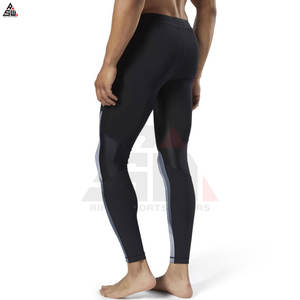 Leggings Deportivos para Hombre de Todos los Tamaños, Color Sólido, Ajustados, Transpirables, de Secado Rápido, con Cintura Elástica, Ecológicos, al por Mayor, de Spandex/Nailon - Product Image 4