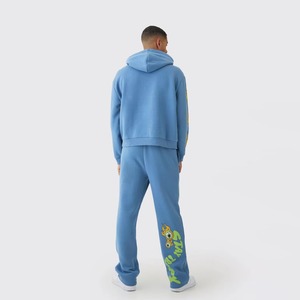 Ensemble survêtement ample pour homme, taille plus, personnalisé, avec sweat-shirt et pantalon de survêtement évasé, pour adultes en hiver - Product Image 5