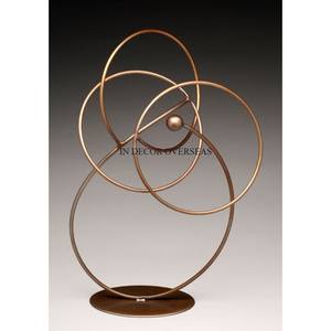 Hot Selling Top Quality Metal High Grade Gold Plated Unique Fancy Texture Designer Sculpture Home And Hotel <b>Table</b> Decor Supplies - Product Image 2