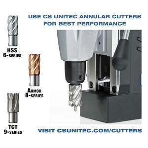 Taladro Magnético Portátil de 9.5 Amperios, Doble Velocidad, Fabricado en Alemania, Grado Industrial, Taladro de Banco que Perfora hasta 1-5/8 Pulgadas de Diámetro - Product Image 3