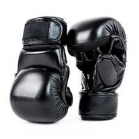 Guantes de Cuero para Boxeo y MMA Sparring Estilo Shooter con Precios Razonables de Logotipo Personalizado Ropa para Artes Marciales Guantes de MMA en Color Personalizado