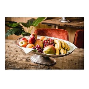 Cuenco redondo de aluminio para fruta, vajilla decorativa para restaurante, con asas de cornamenta, vajilla chapada en níquel, tazón para servir comida - Product Image 4