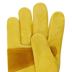 Gants de travail en cuir de qualité supérieure, sûrs et durables, 10 pouces, pour hommes et femmes, fabriqués en usine, couleur unie - Product Image 4