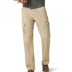 Pantalon Cargo en Toile Décontracté Direct d'Usine Taille Personnalisée et Design Léger avec Taille Élastique-Motif Droit - Product Image 1