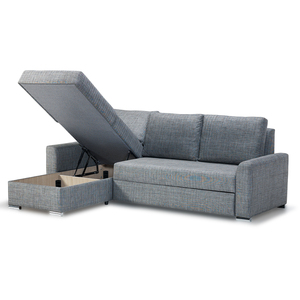 Convertible L Shaped Sectional <b>Sofa</b> with <b>Pull</b> <b>Out</b> <b>Bed</b> and Hidden Storage Chaise Fabric Sleeper Couch Modern Home Furniture - Product Image 1