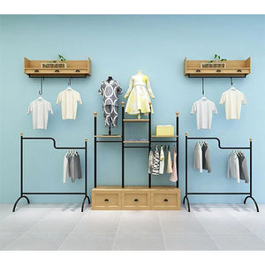 Vente en gros de meubles de <span class=keywords><strong>magasin</strong></span> de vêtements au détail Étagère de présentation murale Étagère pour boutique décoration de <span class=keywords><strong>magasin</strong></span> de vêtements pour femmes - Product Image 3