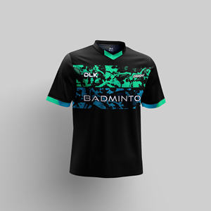 Camisetas deportivas de secado rápido de nuevo diseño, uniformes de tenis de mesa de bádminton con patrón sólido para competiciones de entrenamiento de hombres - Product Image 1